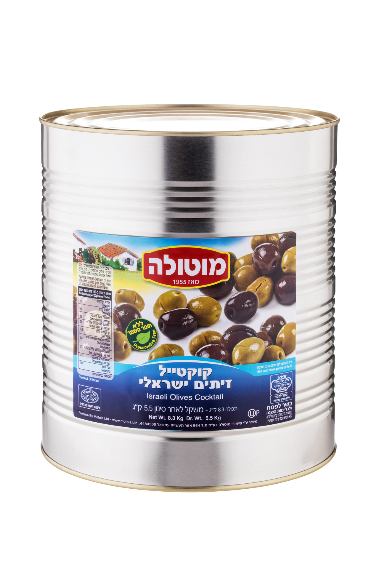 זיתים קוקטייל 9 ליטר מוטולה