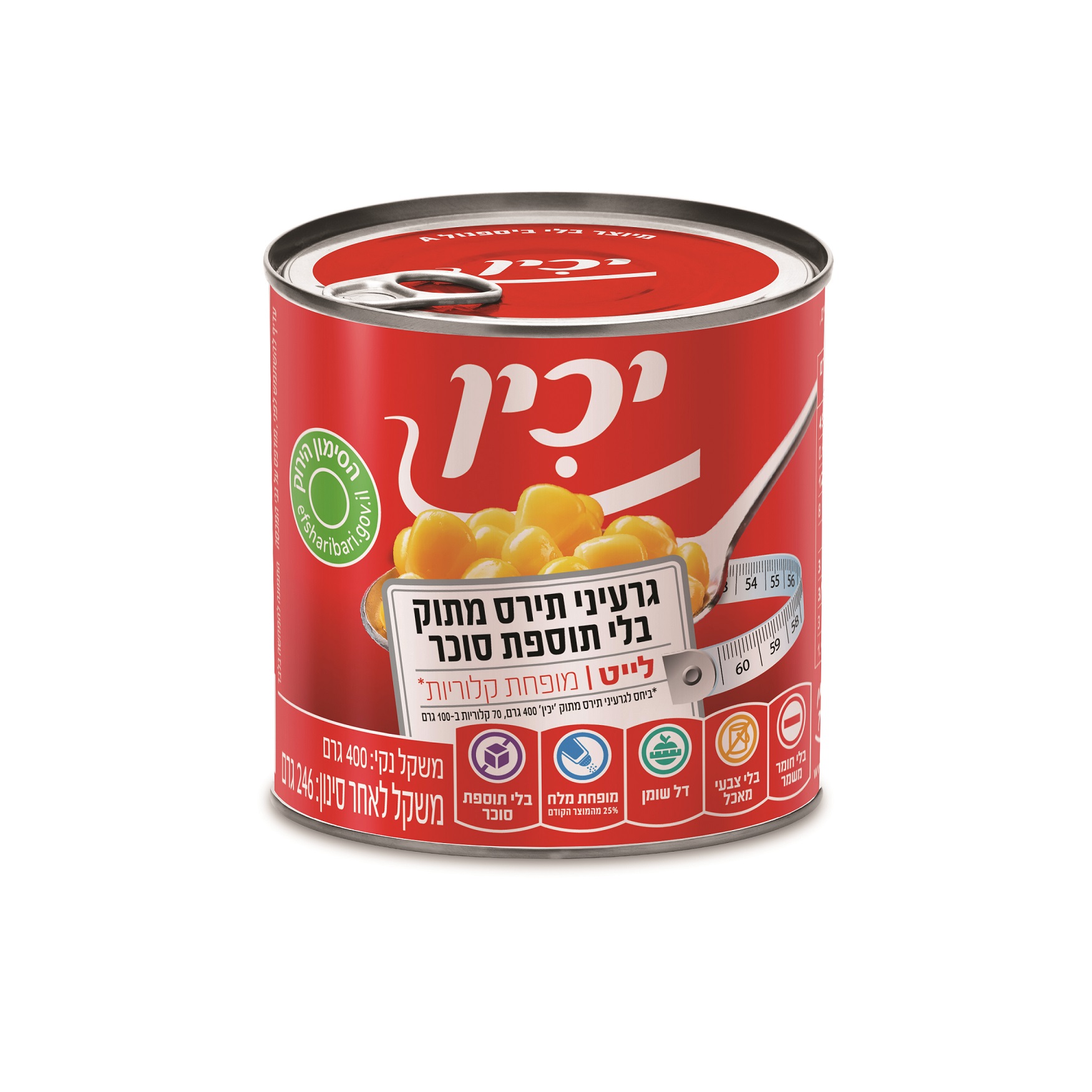 תירס לייט 12OZ יכין